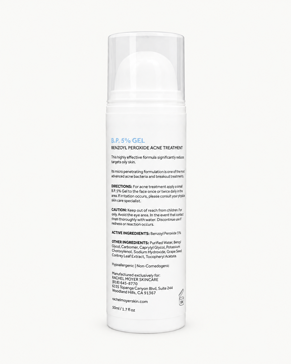 RM Benzoyl Peroxide Face & Body Gel 5%