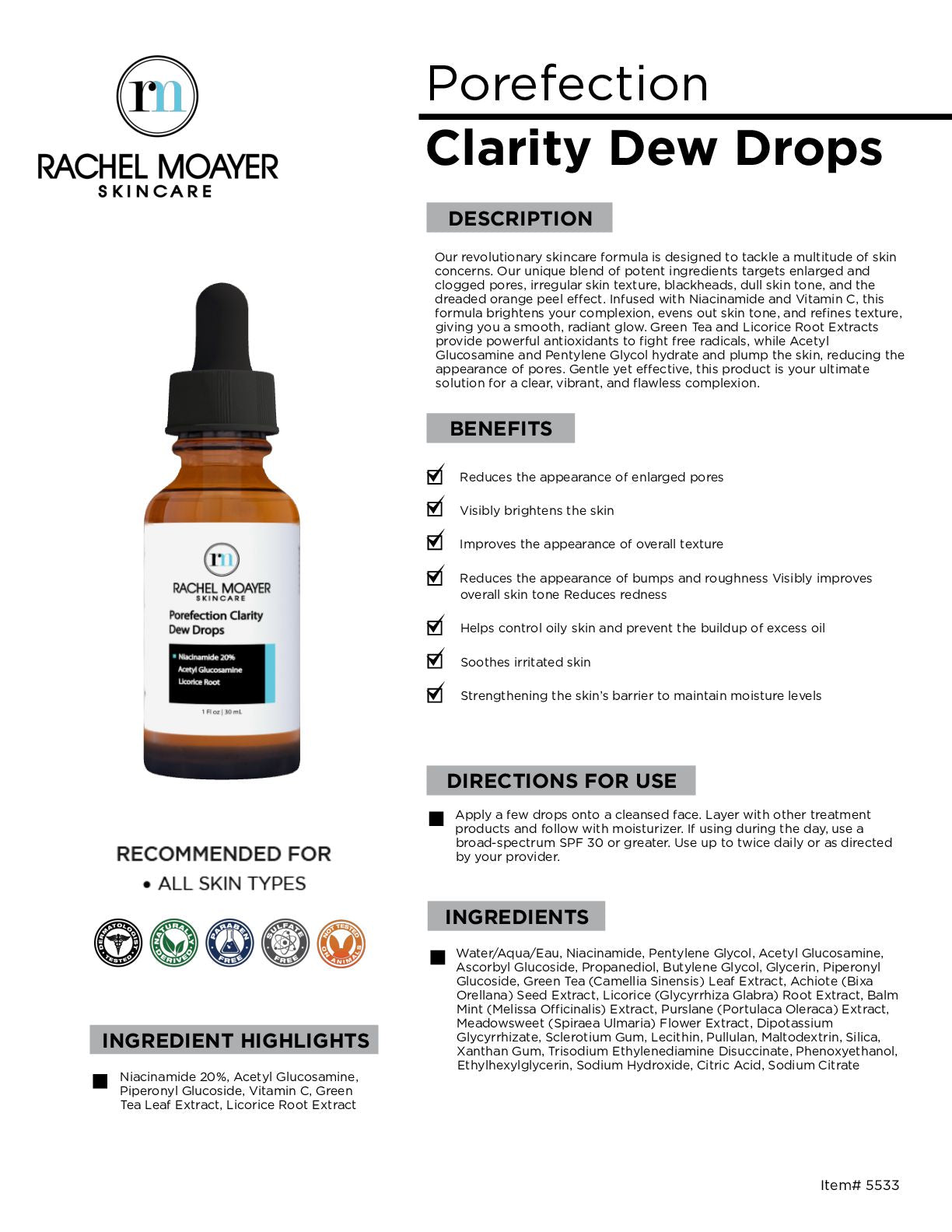 RM Porefection Clarity Dew Drops