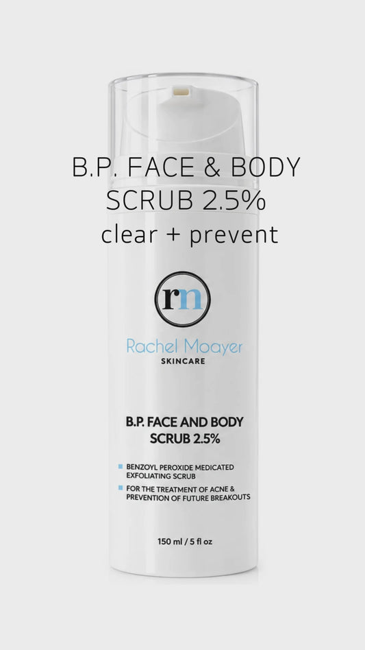 RM Benzoyl Peroxide Face and Body Scrub 2.5%